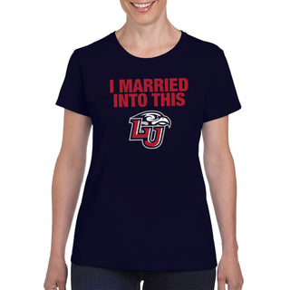 Liberty I Married Into This Women's T-Shirt - Navy
