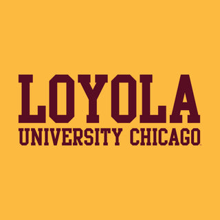 Loyola University Chicago Ramblers Basic Block Short Sleeve T-Shirt - Gold