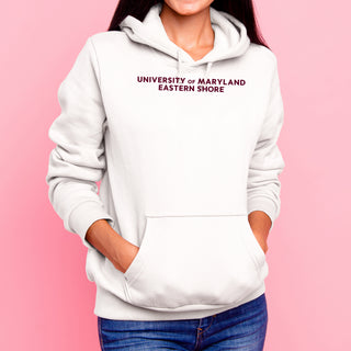 Maryland Eastern Shore Hawks Basic Block Hoodie - White