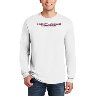 Maryland Eastern Shore Hawks Basic Block Long Sleeve - White