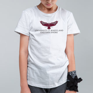 Maryland Eastern Shore Hawks Primary Logo Youth T-Shirt - White