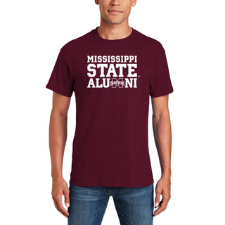 Mississippi State Bulldogs Basic Block Alumni T Shirt - Maroon