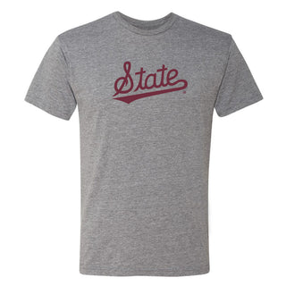 Mississippi State Script Logo NLA Triblend T-Shirt