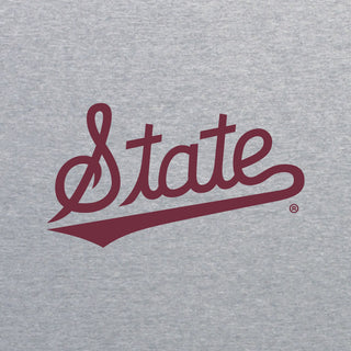 Mississippi State Script Logo Womens Long Sleeve - Athletic Heather