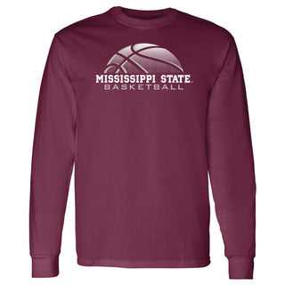 Mississippi State Bulldogs Basketball Shadow Long Sleeve - Maroon