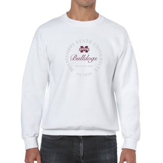 Mississippi State Roundabout BTB Crewneck - White