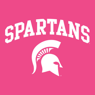 Michigan State Arch Logo Crewneck Sweatshirt - Heliconia