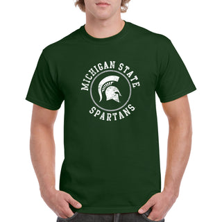 Michigan State Distressed Circle Logo T-Shirt
