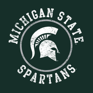 Michigan State Distressed Circle Logo T-Shirt