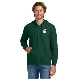 Michigan State Primary Logo LC EMB Full-Zip Hoodie