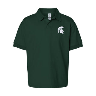 MSU Primary Logo EMB Youth Dryblend Jersey Polo - Forest