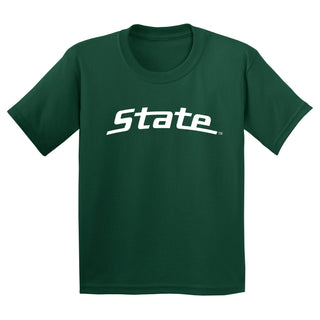 MSU State Wordmark Youth T-Shirt - Forest