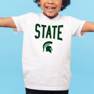 Michigan State MSU Statement Block Youth T-Shirt - White