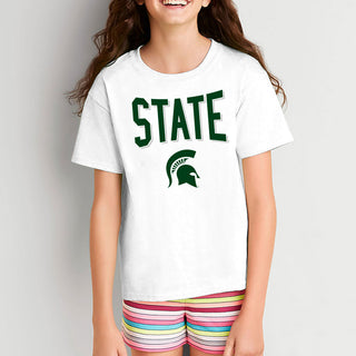 Michigan State MSU Statement Block Youth T-Shirt - White
