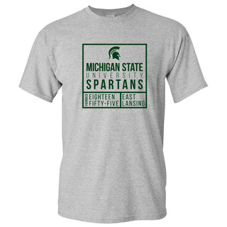 MSU Box Label T Shirt - Sport Grey