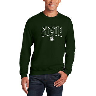 MSU Mega Shadow BTB Crewneck - Forest