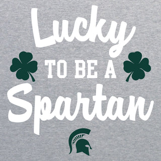 Michigan State Lucky to be a Spartan Youth T-Shirt - Sport Grey