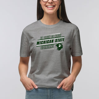 Michigan State Spartans Action Cheer T-Shirt - Sport Grey