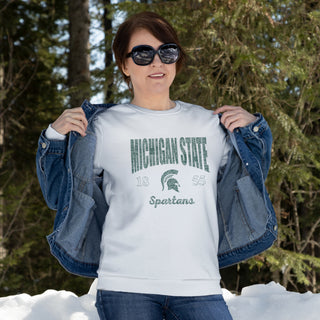 MSU Giving Noise JA BTB Fleece Crewneck - White