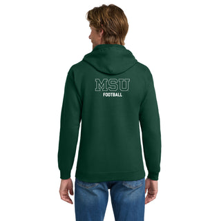 MSU Sparty Football Mascot Mark LC Zip Hoodie - Forest