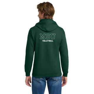 MSU Sparty Volleyball Mascot Mark LC Zip Hoodie - Forest