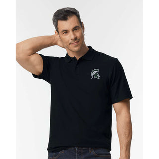 MSU Logo Outline EMB Softstyle Pique Polo