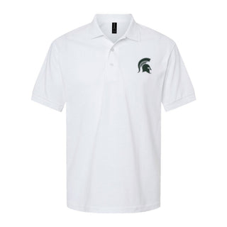 MSU Logo Outline EMB Softstyle Pique Polo