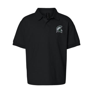 MSU Logo Outline EMB Youth Dryblend Jersey Polo
