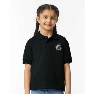 MSU Logo Outline EMB Youth Dryblend Jersey Polo