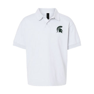 MSU Logo Outline EMB Youth Dryblend Jersey Polo