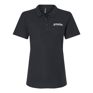 MSU Script Logo EMB Womens Softstyle Pique Polo