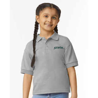 MSU Script Logo EMB Youth Dryblend Jersey Polo