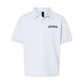 MSU Script Logo EMB Youth Dryblend Jersey Polo