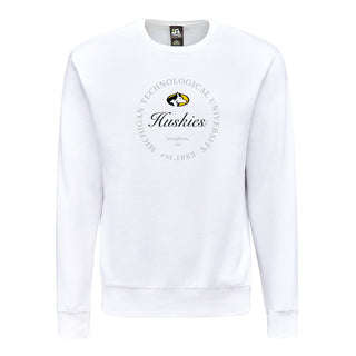 Michigan Tech Roundabout BTB Crewneck - White