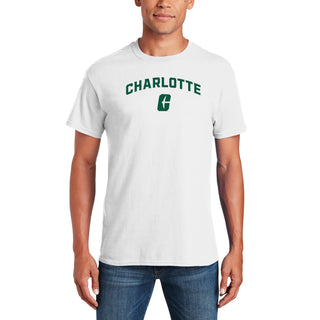 UNC Charlotte Forty-Niners Arch Logo Short Sleeve T Shirt - White
