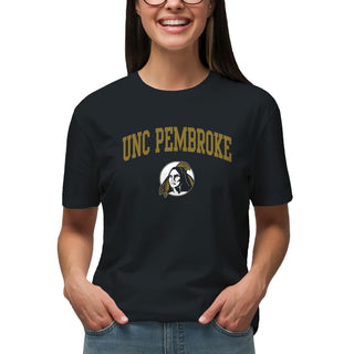 UNC Pembroke Braves Arch Logo T Shirt - Black