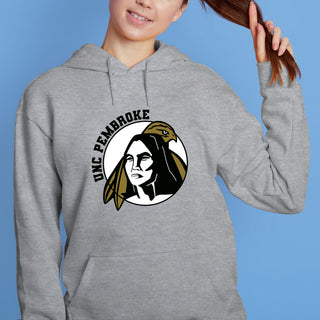 UNC Pembroke Braves Primary Logo Hoodie - Sport Grey
