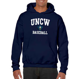 UNC Wilmington Seahawks Arch Logo Baseball Hoodie - Navy