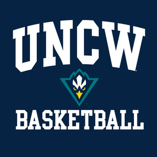 UNC Wilmington Seahawks Arch Logo Basketball Hoodie - Navy