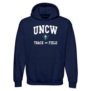 UNC Wilmington Seahawks Arch Logo Track & Field Hoodie - Navy