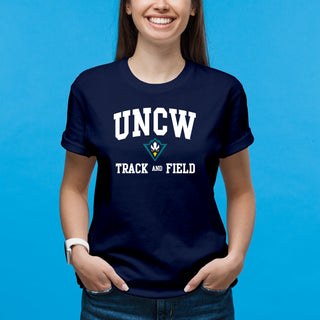 UNC Wilmington Seahawks Arch Logo Track & Field T-Shirt - Navy