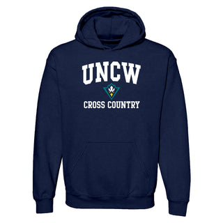 UNC Wilmington Seahawks Arch Logo Cross Country Hoodie - Navy