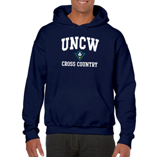 UNC Wilmington Seahawks Arch Logo Cross Country Hoodie - Navy
