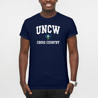 UNC Wilmington Seahawks Arch Logo Cross Country T-Shirt - Navy