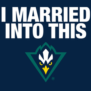 UNC Wilmington Seahawks I Married Into This Women's T-Shirt - Navy