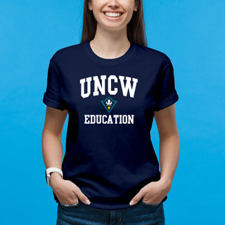 Wilmington Seahawks Arch Logo Education T-Shirt - Navy