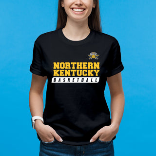 Northern Kentucky University Norse Basketball Slant Short Sleeve T Shirt - Black