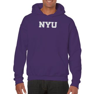 New York University Violets Basic Block Hoodie - Purple