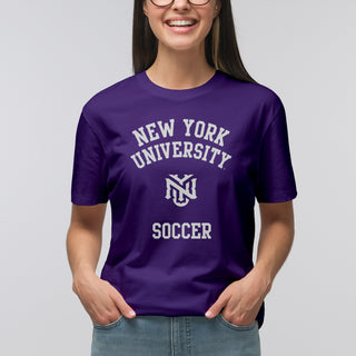 New York University Violets Arch Logo Soccer T-Shirt - Purple