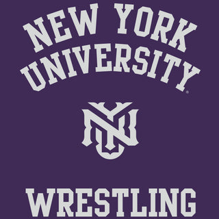 New York University Violets Arch Logo Wrestling T-Shirt - Purple